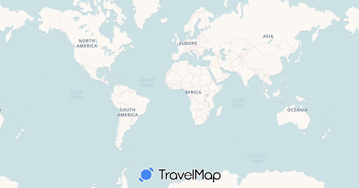 TravelMap itinerary: driving, bus, boat in Antigua and Barbuda, Saint Barthélemy, Belize, Colombia, Cuba, Cape Verde, Dominican Republic, Spain, France, Guadeloupe, Guatemala, Haiti, Cayman Islands, Saint Martin, Panama, French Polynesia, Portugal, Senegal, British Virgin Islands (Africa, Europe, North America, Oceania, South America)
